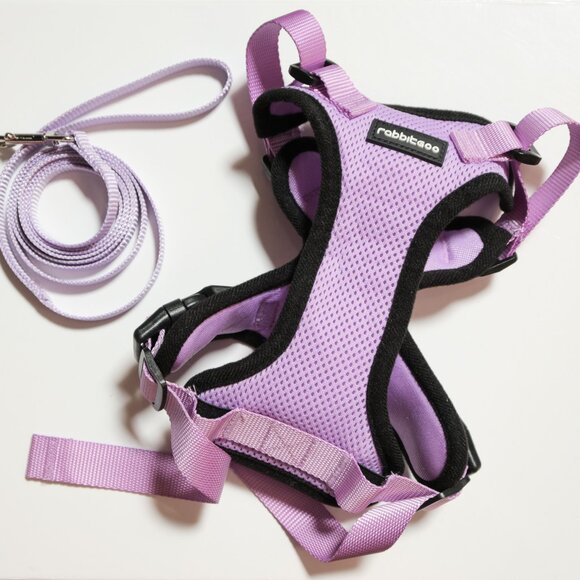 RABBITGOO Lilac Purple Cat Harness & Leash Size Medium - Picture 1 of 10